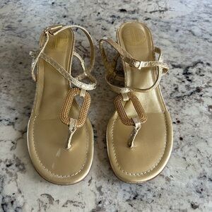 Gold Strappy Sandals